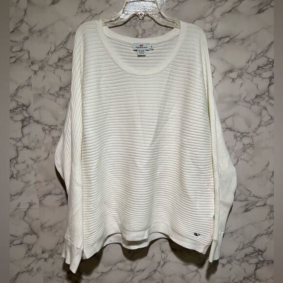 Vineyard Vines Batwing White Sweater - Picture 1 of 8